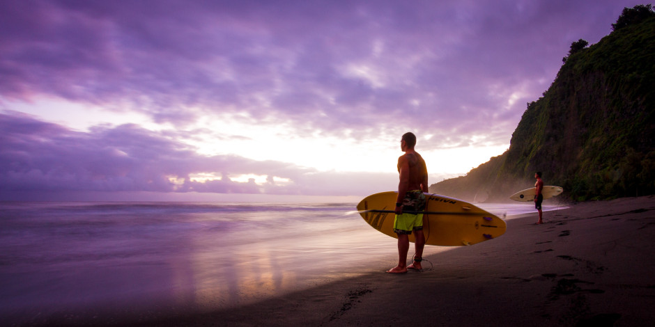 hawaii shore surfing